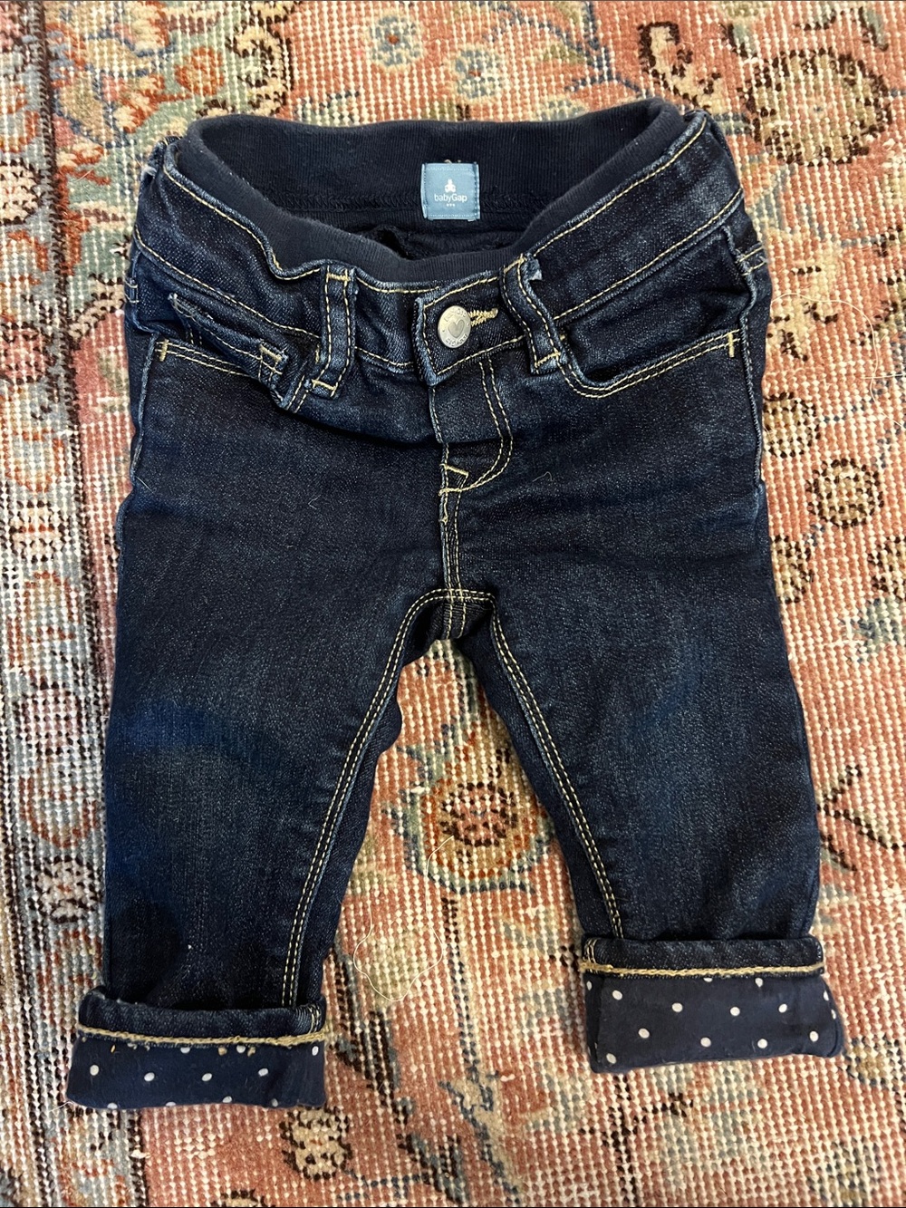 Baby GAP Dark Blue Kids' Jeans with Stretch Waistband